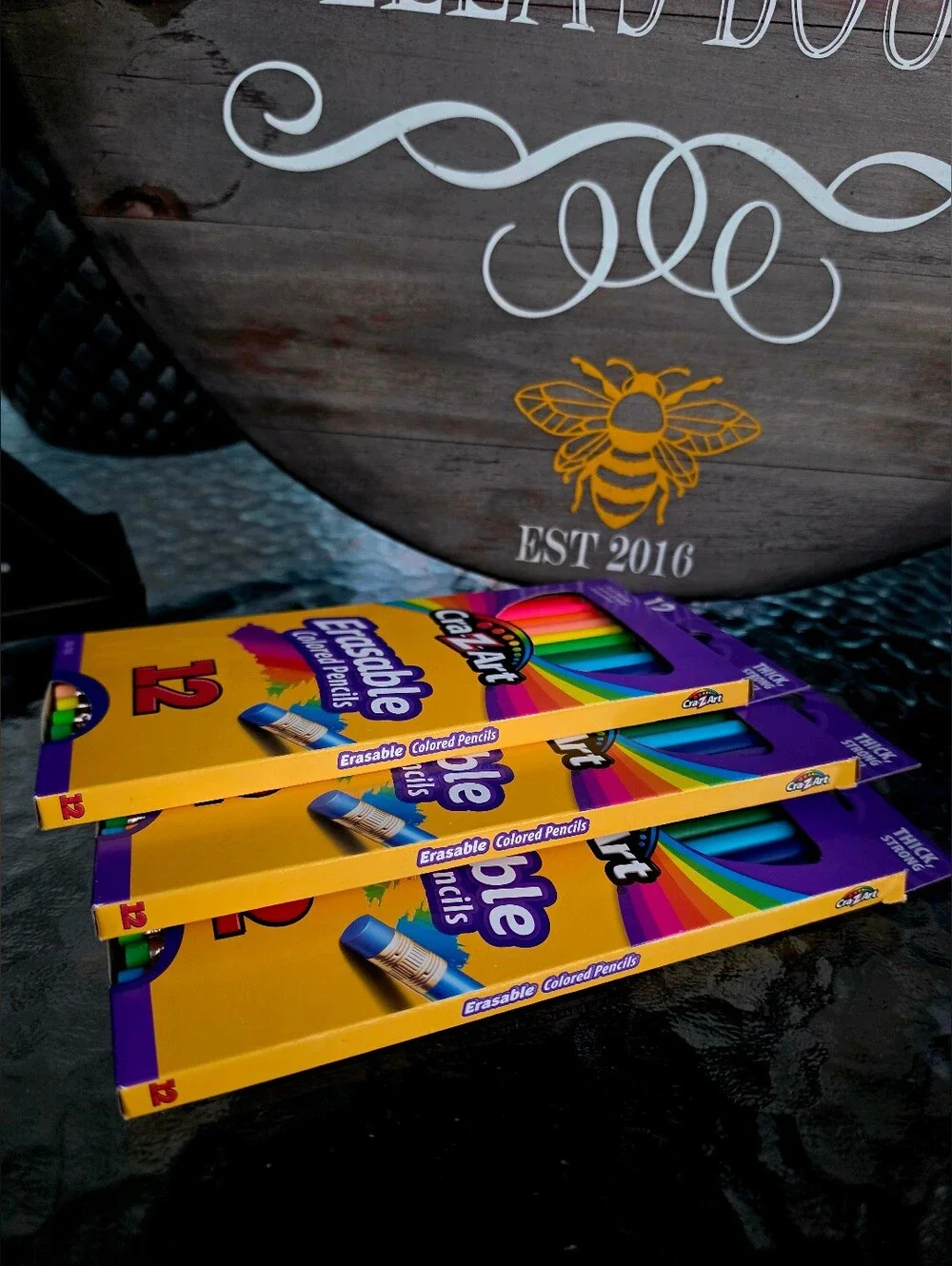 3 Cra-Z-Art Erasable Colored Pencils